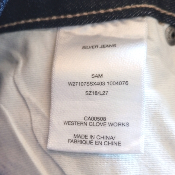 Silver Jeans Women's Size 18 Sam Cropped Distressed Jeans - Picture 10 of 11